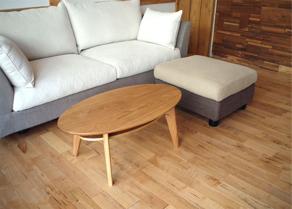 LIVING TABLE -楕円ローテーブル- | 商品一覧【静岡のオーダー家具屋「マルミヤ」】